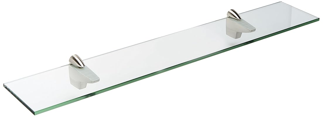 Spancraft Glass Falcon Shelf, Brushed Steel