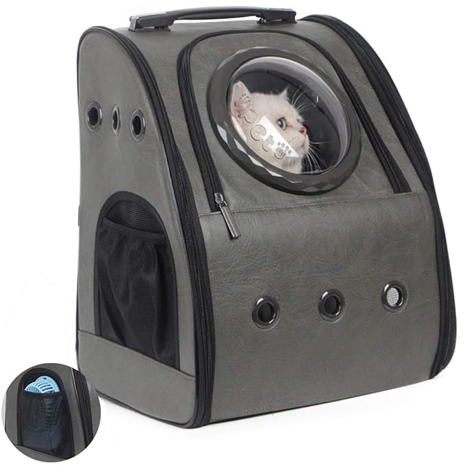 Hcupet Large Cat Carrier Backpack, Space Capsule Cat