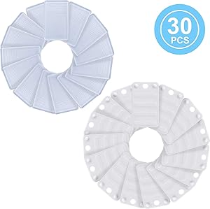 30 Pieces Plastic Shims Soft Furniture Leveling Shims Plastic Construction Shims for Toilet, Doors, Window, Desks, Chairs, Nightstands, Home Office Furniture, Outdoor and Indoor Furniture, 2 Styles