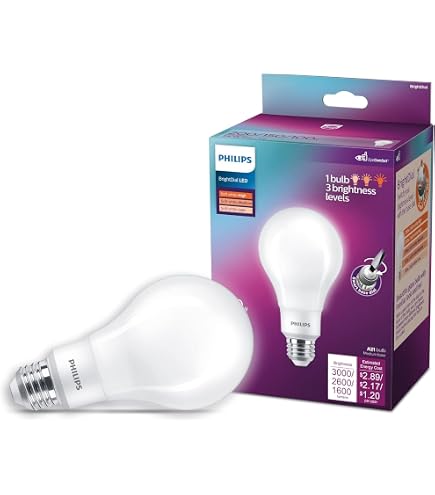 PHILIPS LED 300-200-100W A23 1-Pack BrightDial Soft White (2700K