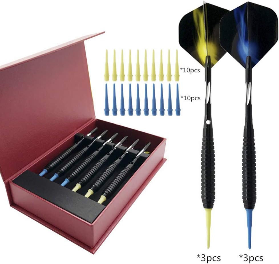 Lemong 6 Pack Soft Tip Darts 18 Grams Professional Electronic Darts Soft Dart Set With Gift Box