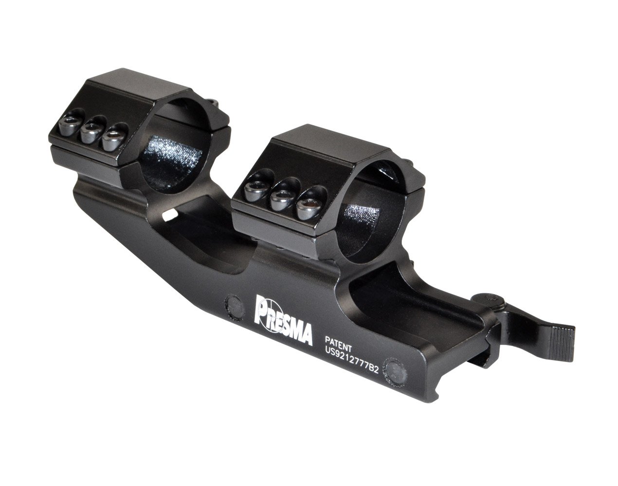 / Picatinny Rail Cantilever Scope Mount/Quick Release Cam Locks / 1" Scope Tube Diameter/Ultra High Profile 1.36" Base to Ring Center