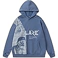 Ponitrack Unisex Baggy Gothic Hoodies Y2k Skeleton Blast Print Grunge Oversized Sweatshirt for Men Streetwear