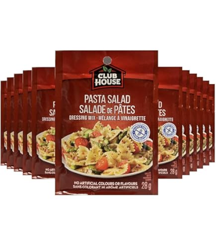 Club House, Dry Sauce/Seasoning/Marinade Mix, Creamy Pasta Salad, 28g, Case  Pack, 1 Count (Pack of 12) : Amazon.ca: Grocery & Gourmet Food