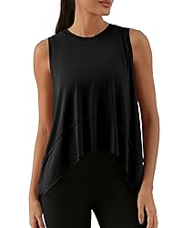 ODODOS Women's Sleeveless Crop Top Athletic Gym