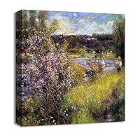 Canvas Wall Art Women in a Garden by Pierre-Auguste Renoir Canvas Prints Home Artwork Decoration for Living Room,Bedroom - 12x12 inches