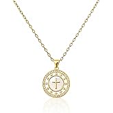 Cross Necklace for Women Dainty Gold Cross Charm Pendant Necklace Women's Non Tarnish Diamond Trendy Thanksgiving Christian Religious Faith Jewelry Gifts