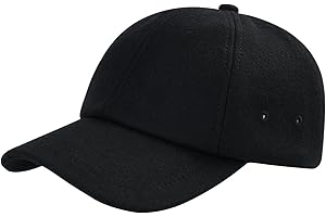 BOTVELA Wool Baseball Cap for Men Adjustable Unstructured Tweed Hat