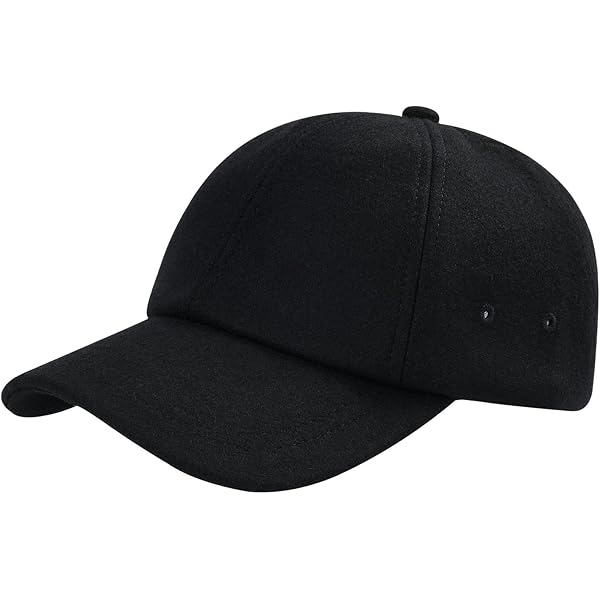 6-Panel Plain Baseball Cap - Adjustable Velcro Hat with no Logo
