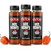 Don Victor Hot Honey with Habanero Peppers, 12 oz | 100% Pure Spicy Honey, No Artificial Additives