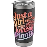 Plants Just A Girl Who Loves Plants Stainless Steel Insulated Tumbler