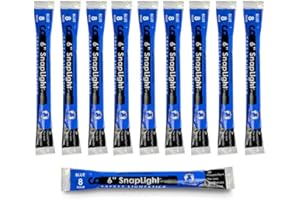 Cyalume SnapLight Industrial Grade Chemical Light Sticks, Blue, 6-Inch Long, 8 Hour Duration (Pack of 10)