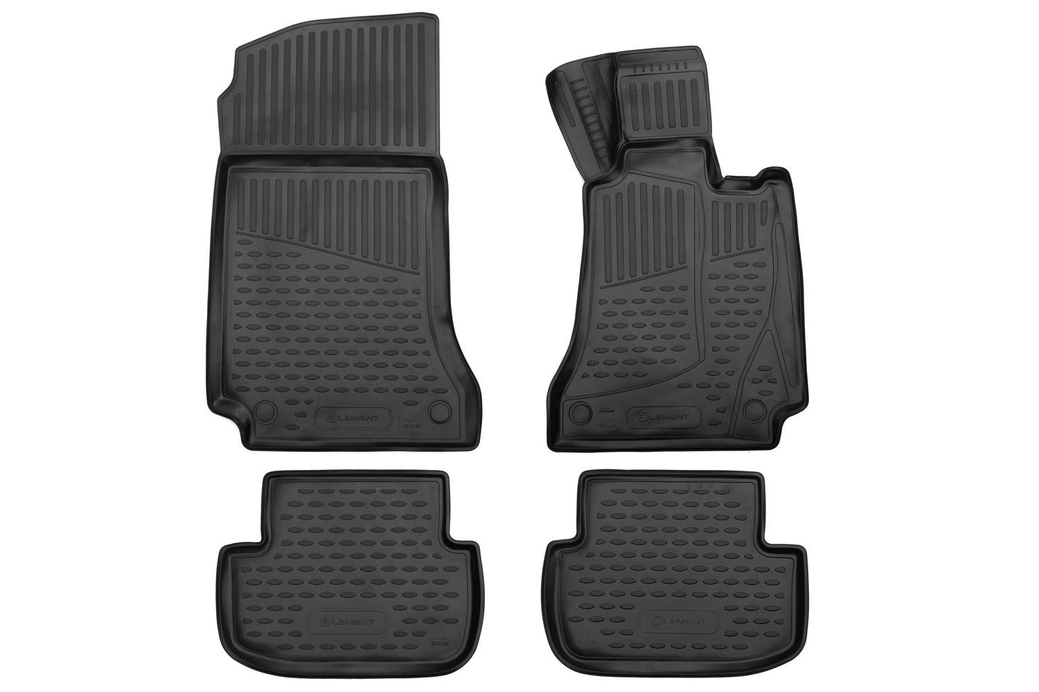 Element Tailored Custom Fit 3D Rubber Floor Mats for MERCEDES C-Class, 2014-, RHD, Coup.