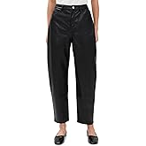 LE BOP Women's Dakota Faux Leather Barrel Pants