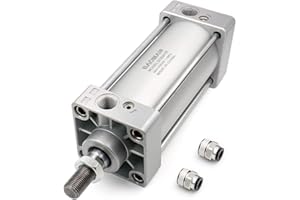 Baomain Pneumatic Air Cylinder SC 63 X 100,PT 3/8, Bore 2 1/2 inch(63mm), Stroke 4 inch(100mm),Dual Action 1 Mpa,for Industrial Machinery