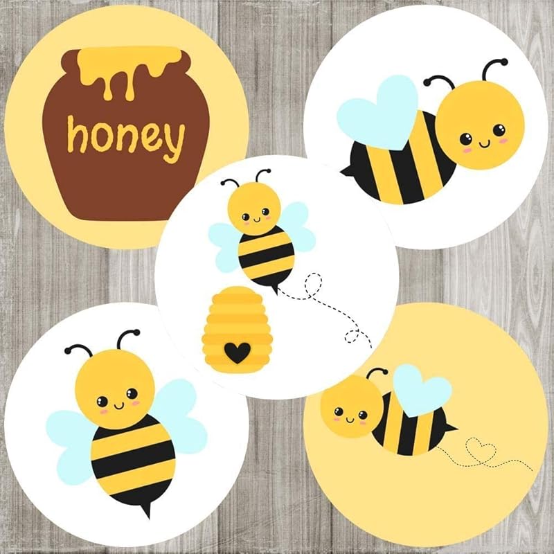 Bumble Bee Sticker Labels Boy Girl Children Kids Birthday