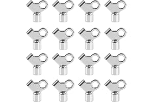 16 Pack Radiator Vent Valve Keys, Radiator Bleeder Keys Zinc Alloy Exhaust Vent Keys Gas Valve Metal Radiator Bleed Keys Acce