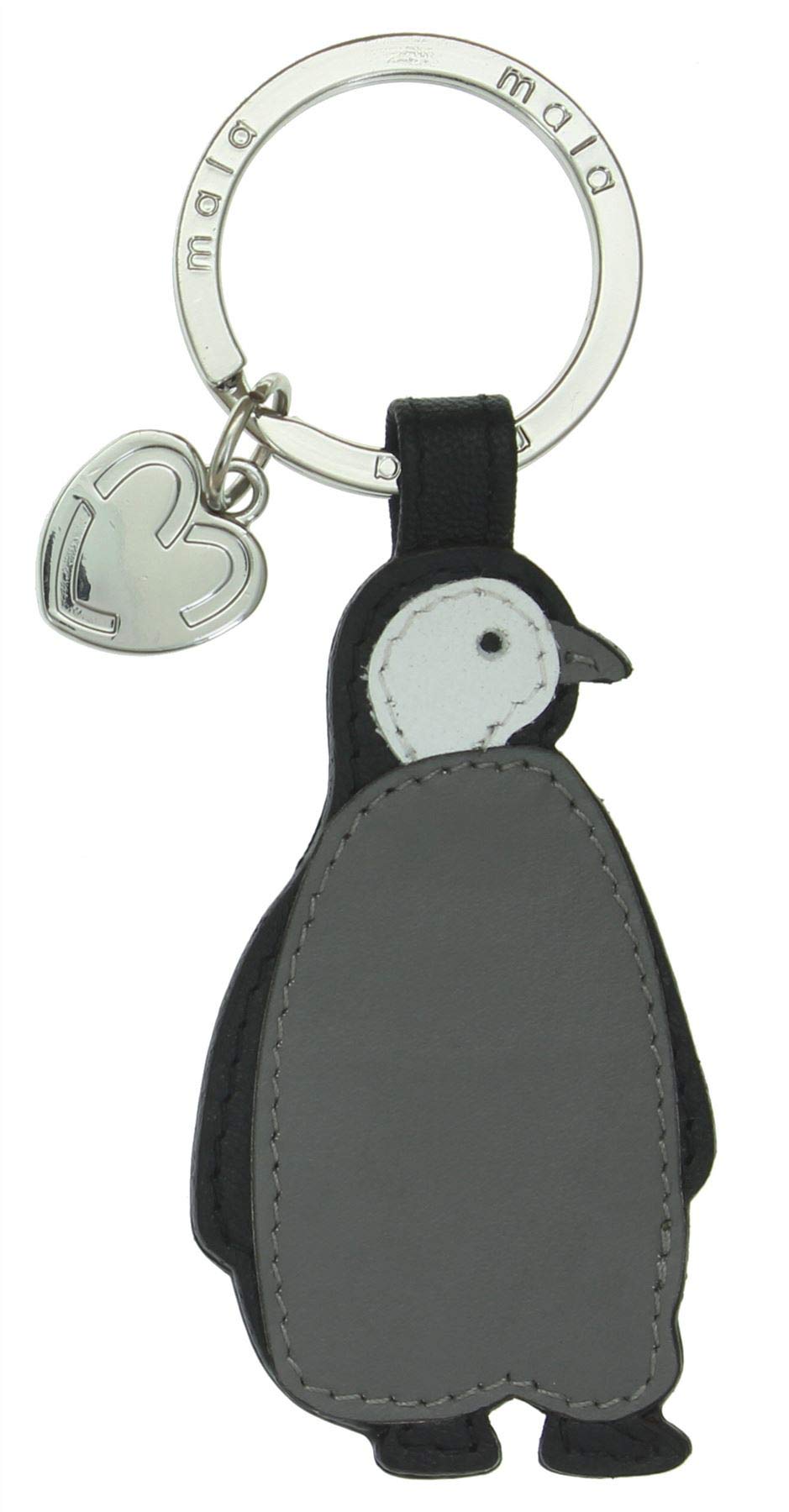 Mala Leather Ollie Collection Leather Keyring 906_3 Black