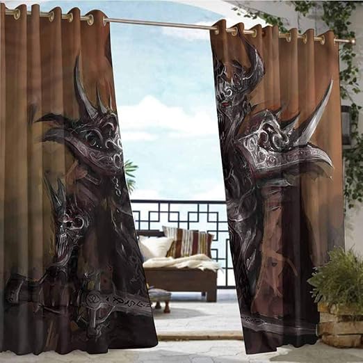 Amazon Com Outdoor Blackout Curtains Fantasy World Apocalyptic