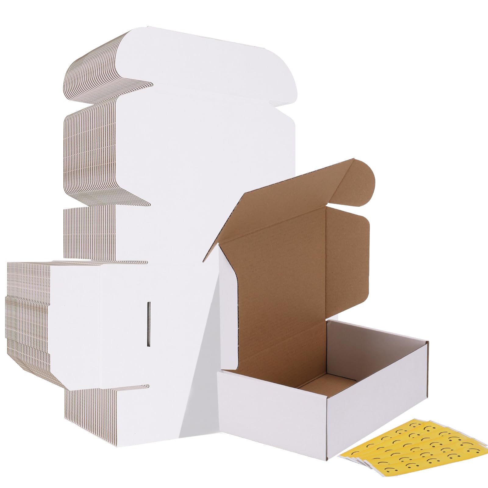 Photo 1 of HORLIMER 9x6x3 Shipping Boxes Set of 30, White Corrugated Cardboard Mailer Box for Packing Small Business
