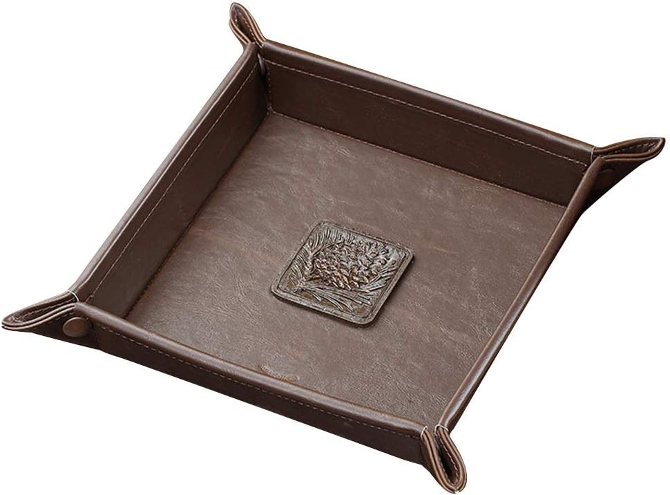 Leather Key Tray Entryway Key Dish Decorative Trinket Dish Handmade