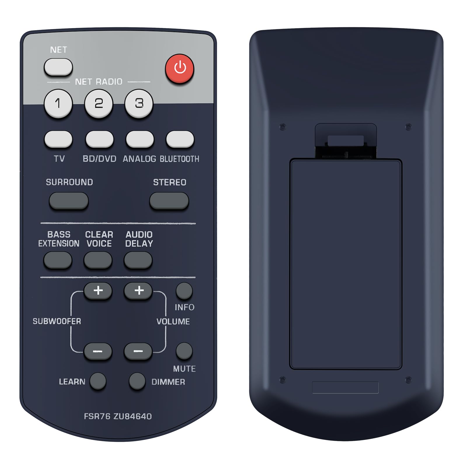 New FSR76 ZU84640 For Yamaha Soundbar Replacement Remote Control YAS-306