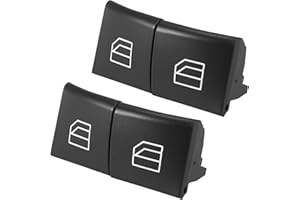X AUTOHAUX 4pcs Driver Window Switch Button Covers Power Window Master Switch Repair Button Caps Lift Button for Mercedes Ben