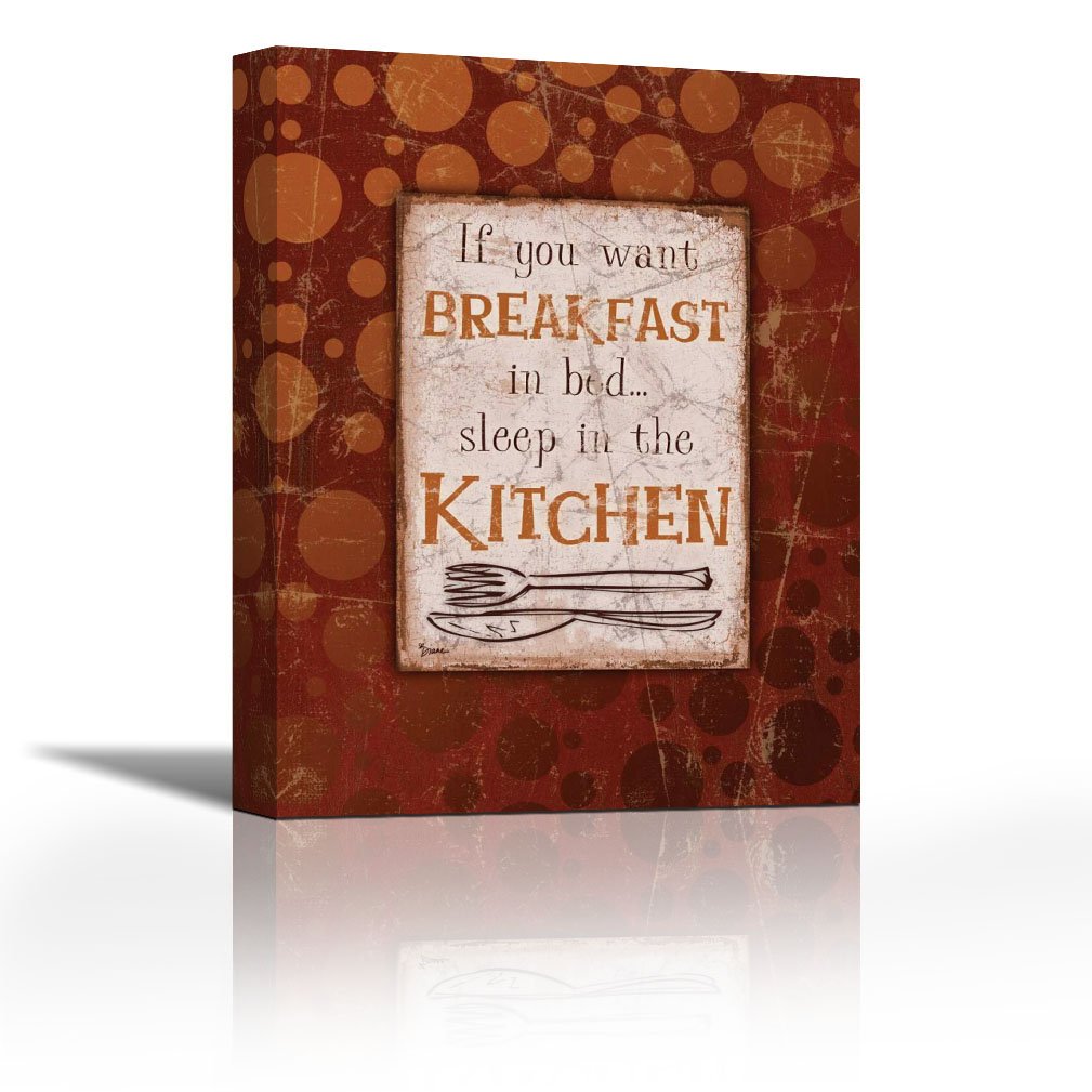 CanvasArtCenter Breakfast Kitchen Red Fine Art Print on Canvas Home