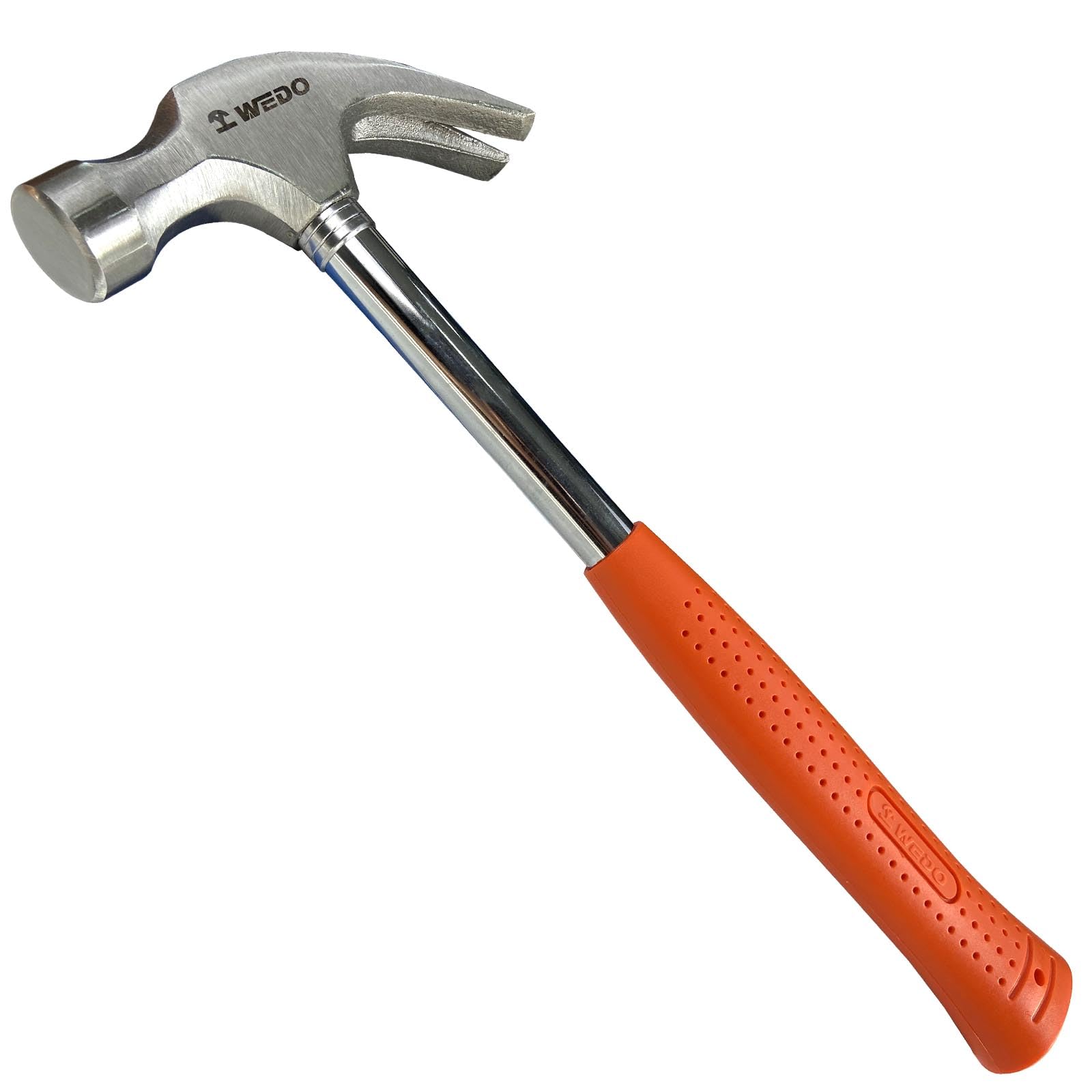 WEDO Claw Hammer with Tubular Steel Handle, 340g, Length 282mm, Hammer and Nails Tool with Tubular Steel Handle, Multifunctional Safety for Household Maintenance