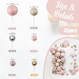 LARDUX 45 PCS Nude Ball Cake Toppers - Mini Balloon Cupcake Insert DIY view 2