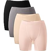 BAMBOO COOL Womens Boxer Briefs Underwear Boy Shorts Soft Stretch Panties for Women, 4 Packs