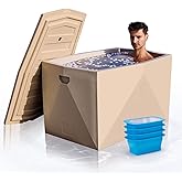 ICECON Professional Cold Plunge Tub - Heavy-Duty Rotomolded Ice Bath for Athletes, Includes 4 Ice Block Molds, Thermal Insula