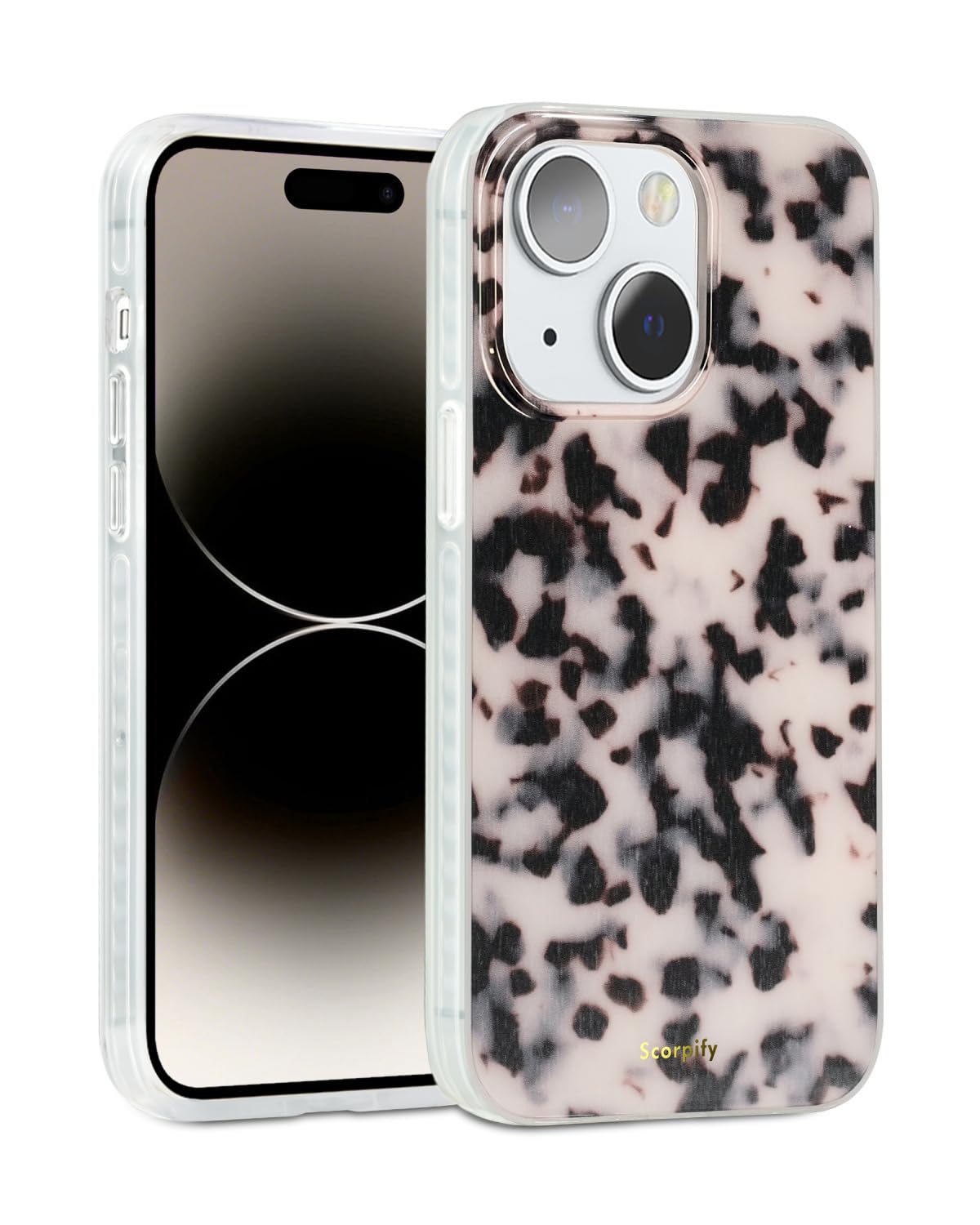 SCORPIFY for iPhone 13 Case [Compatible with MagSafe] with Pink Tortoise Shell Design, Cute Brown Magnetic Phone Cover for Women Girls, Slim Shockproof Bumper with Stylish Pattern — image 1