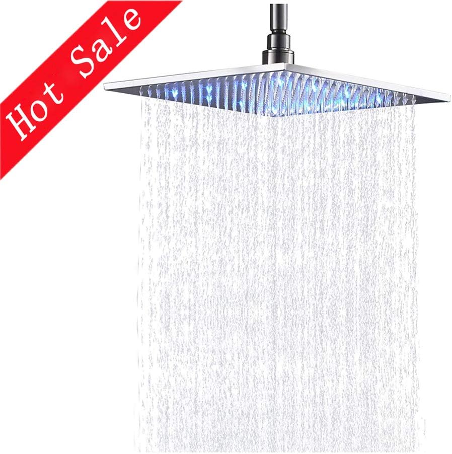 Votamuta 12 Inch Led Square Rain Shower Head Wall Mounted Ceiling