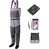Trudave Women's Fishing Waders, Insulated Chest Waders with Stockingfoot Waterproof Neoprene Hunting Waders for Women