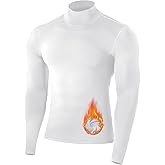 Runhit Men's Thermal Compression Shirts Mock Turtleneck Long Sleeve Undershirt Fleece Lined Athletic Workout Base Layers