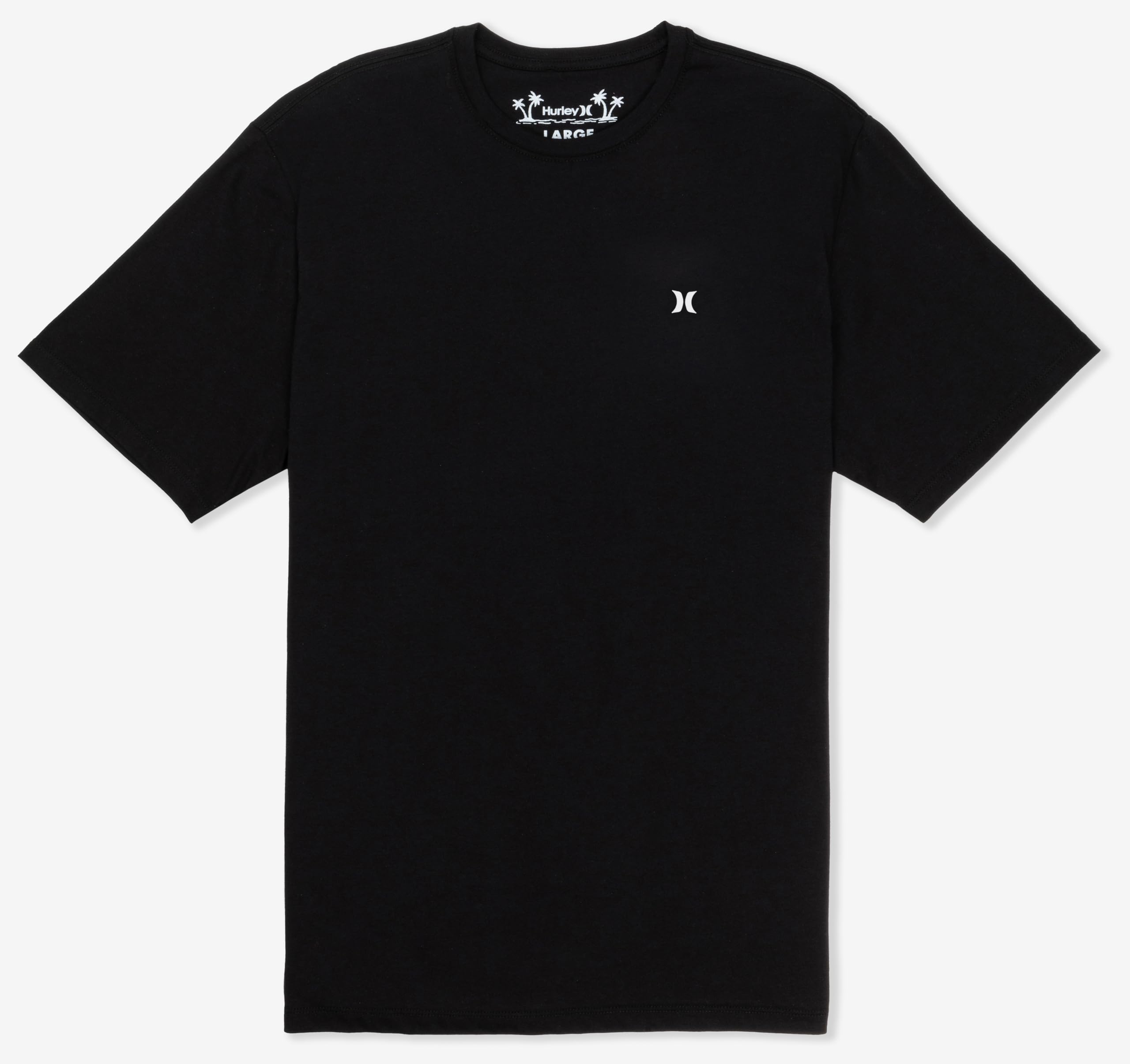 Hurley Men’s Core Icon Short Sleeve T-Shirt, Black, L