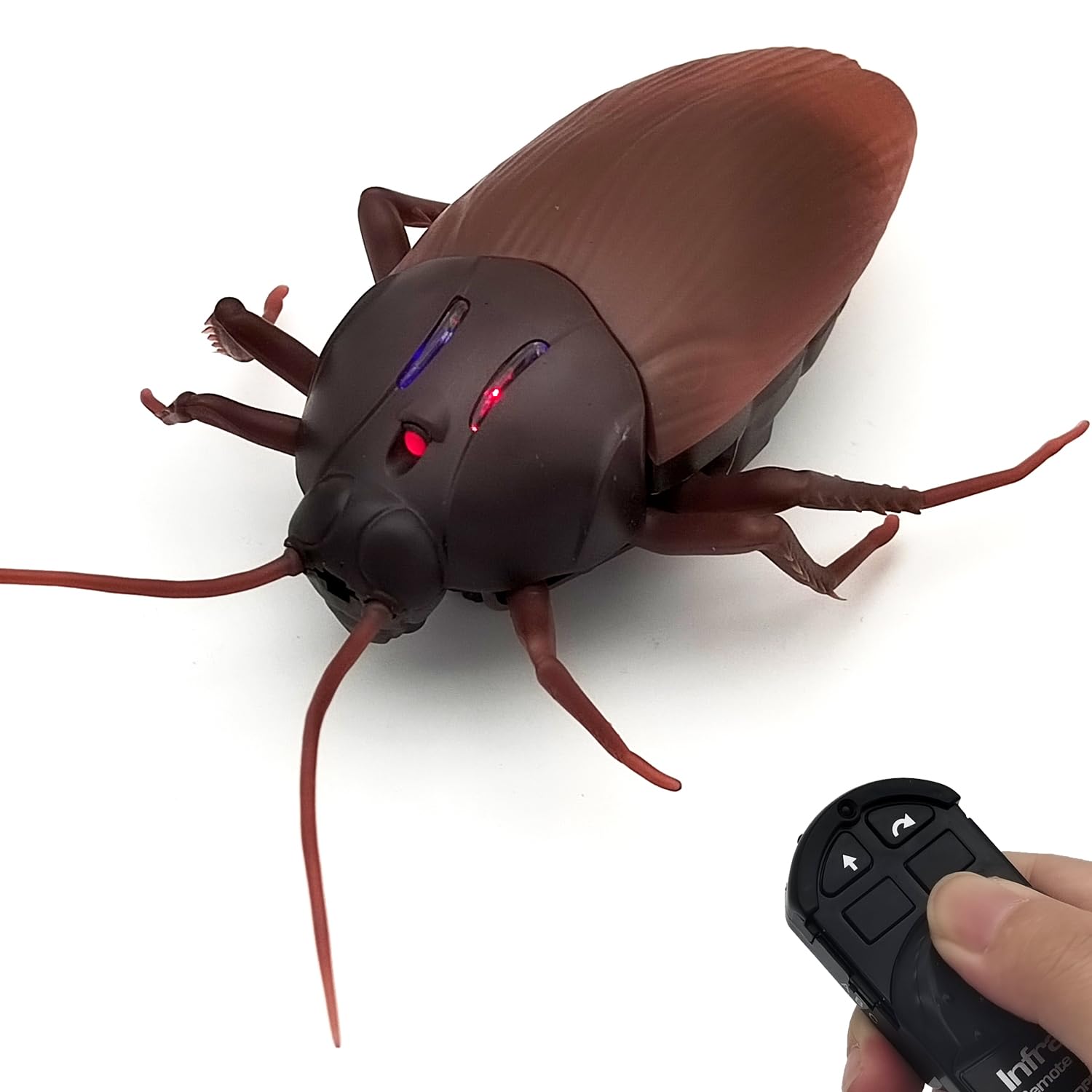 Photo 1 of Tipmant RC Cockroach Toy Remote Control Roach Insect Realistic Simulation Electric Electronic Animal for Cat Toddler Kids Birthday Gifts Includes Screwdriver Battery