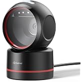 T27H Omnidirectional Auto-Sensing Desktop USB Barcode Scanner, | Hands-Free Adjustable Angle 1D/2D QR Code Reader, Plug and Play Wired Scanner for POS, Library and Inventory