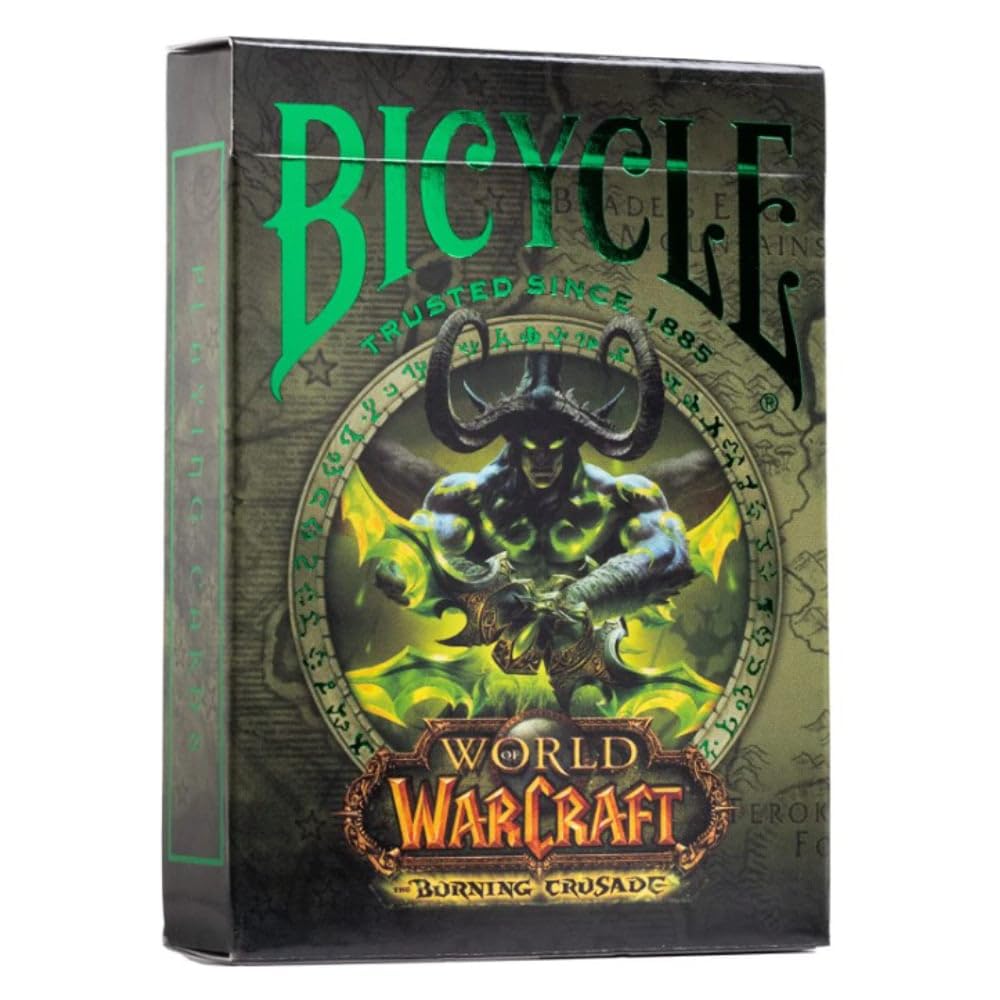 Bicycle World of Warcraft: The Burning Crusade - 1 Deck, Air Cushion Finish, Professional, Superb Handling & Durability, Great Gift For Card Collectors, Green