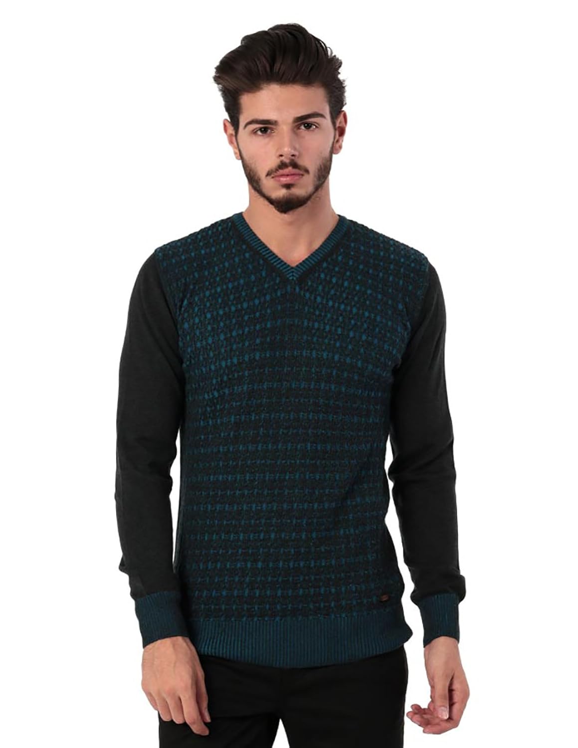 Free Shipping Mati Men S V Neck Diamond Pattern Cable Knit