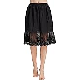 BEAUTELICATE Skirt Extender with Lace Trim Vintage Underskirt 100% Cotton Half Slip