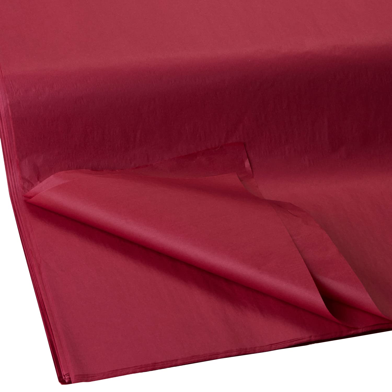 Jillson Roberts Bulk 20 x 30 inch Recycled Tissue Available in 28 Colours, Burgundy, 480 Unfolded Sheets (BFT08).