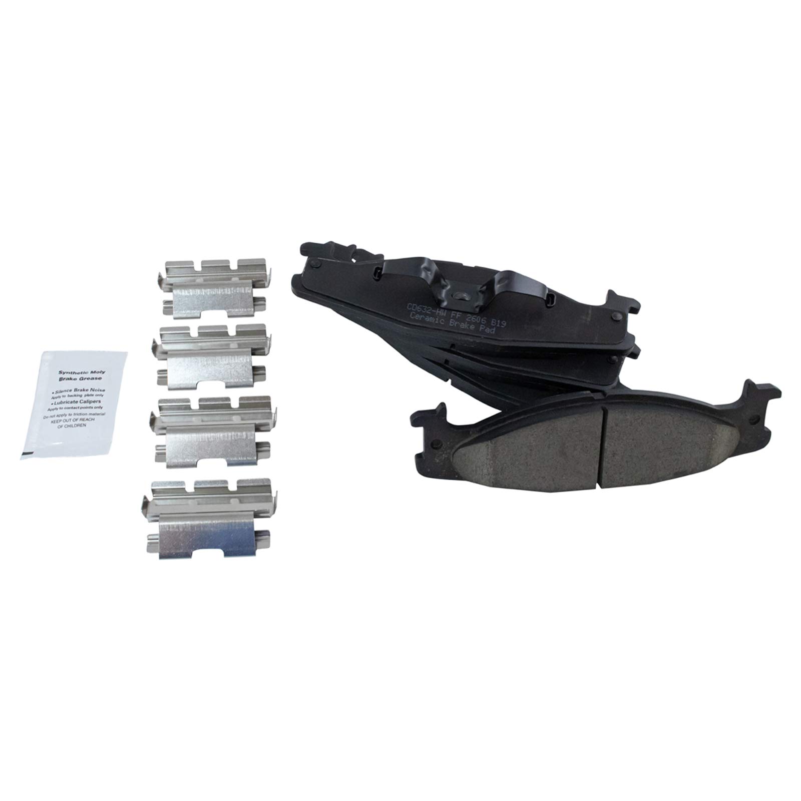 TRQ Front Brake Pads Ceramic Compatible with