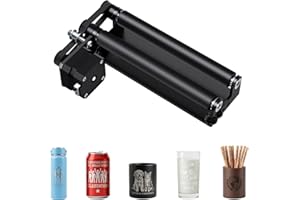 AlgoLaser Mini Rotary Roller for Laser Engraver – 360° Adjustable Y-Axis Rotary Attachment for Tumblers, Bottles & Cylindrica