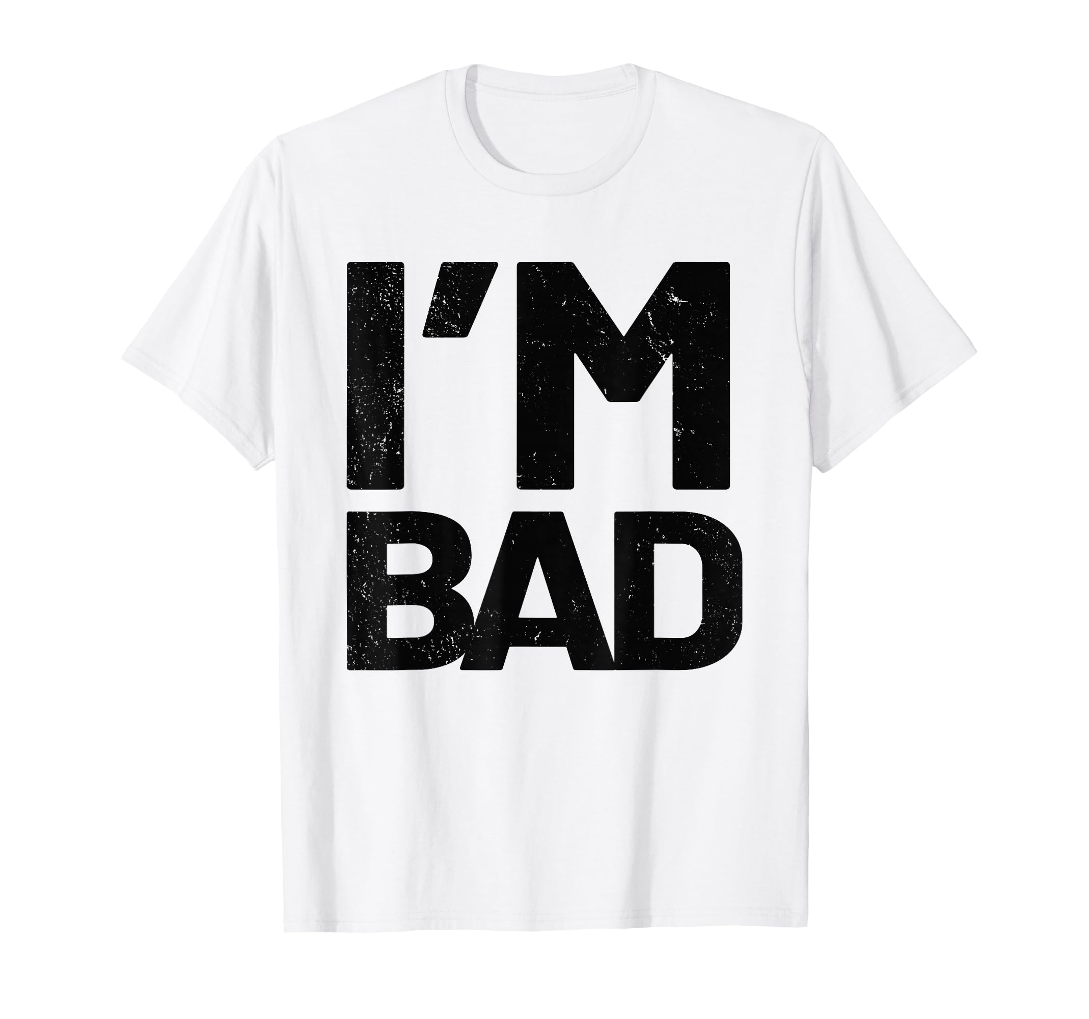 Photo 1 of I'm Bad Apparel Unisex-Adults Blue Vintage Design T-Shirt Small