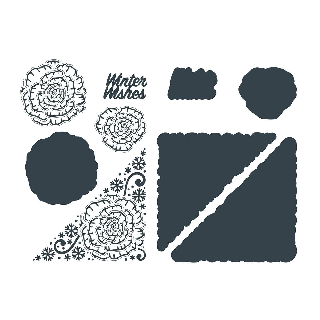 Paper Boutique Die-Winter Wishes, Metal, Decorative Corner 10.5 x 10.6 cm