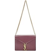 WHAT GOES AROUND COMES AROUND Women's Pre-Loved YSL Burgundy Leather Cassandra Chain Bag