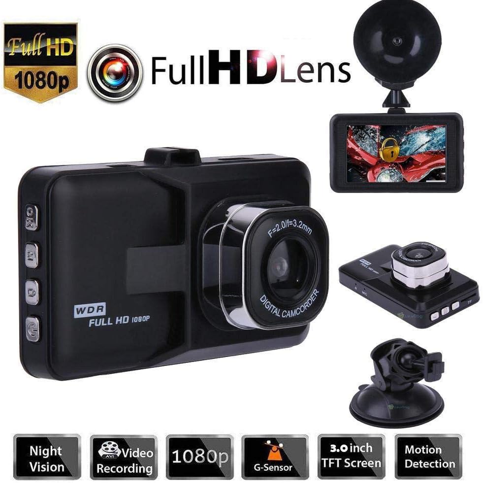 Red-eye 3 Inch Car Camera Full HD 1080P Dash Cam with Motion Detection Wide Angle Night Vision G Sensor for Cars, Trucks and Other Vehicles.