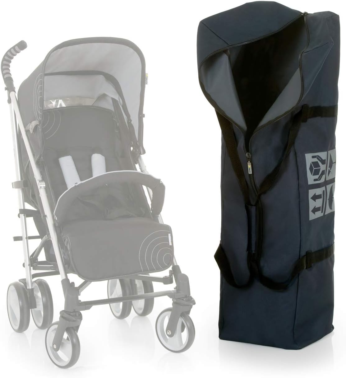 hauckHauck Bag Me Umbrella Pushchair Transport Bag with Carry Handles, Resistant Materials for Car Trips Travels on Plane, 115 x 31 x 31 cm, Grey